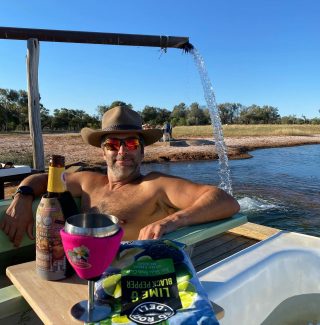 Living his best life 🤠🍺🛁 @charlotteplains @absoluteaustralia 

#outdoors #bath #station #charlotteplainsstation #qld #queensland #australia

#discoverqueensland #lake #naturalworld #waves #beach #sand #queensland #qld #instanature #instaphotography #photography #australia #wow_australia2023 #ig_australia #sociallifeaustralia #hello.
bluey #seeaustralia
#sky_captures #australianlife #dailytelegraph #ig_discover_australia #fabulous_australia_